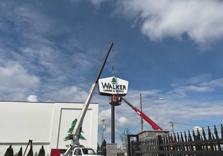 Walker Lumber and Supply Sign